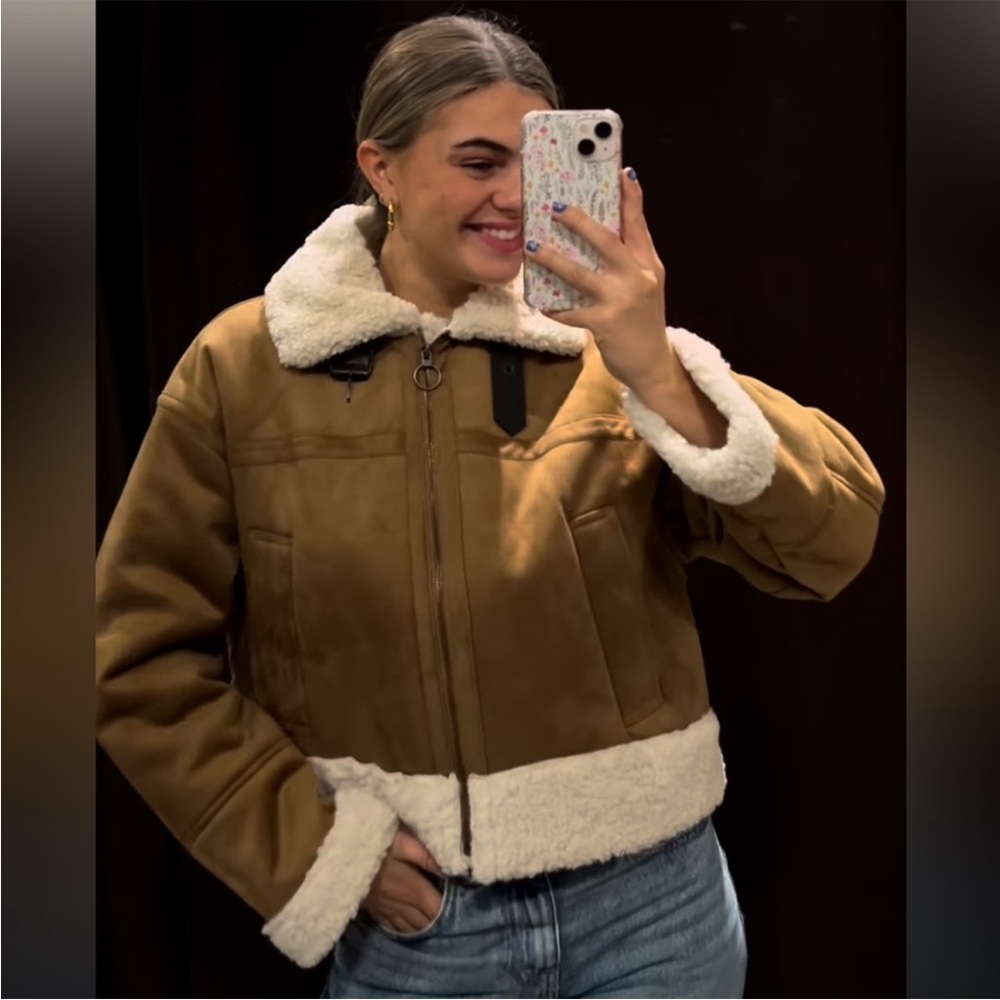 ZARA DOUBLE-FACED BIKER JACKET - Picture 7 of 16